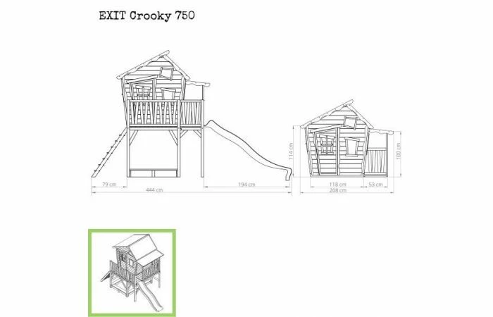EXIT Crooky 750 Houten Speelhuis 4 EXIT Crooky 750 Houten Speelhuis - Afbeelding 2