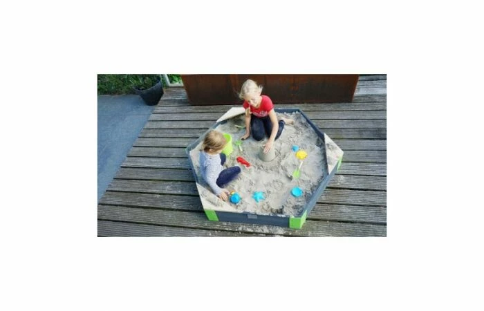 EXIT Aksent Houten Zandbak Zeshoek 160x140cm 8 EXIT Aksent Houten Zandbak Zeshoek 160x140cm - Afbeelding 6