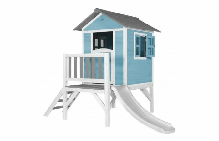 AXI Lodge XL Speelhuis Caribisch Blauw Met Glijbaan 6 AXI Lodge XL Speelhuis Caribisch Blauw Met Glijbaan - Afbeelding 4