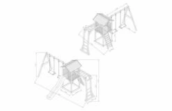 Axi Beach Tower Met Klimrek En Dubbele Schommel (grijs/wit) -OUTDOOR SPEELGOED Winkel a8431dcbeb1314a28593f9a0011fb1805f85333487daeb601f55e5583f741292