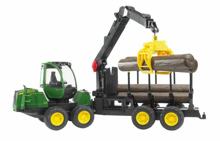 Bruder 2133 John Deere 1210E Bosbouw Tractor Met Vier Boomstammen 3 Bruder 2133 John Deere 1210E Bosbouw Tractor Met Vier Boomstammen