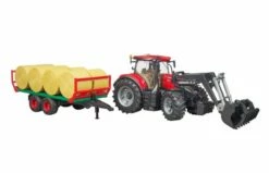 Bruder 3198 Case IH Optum 3 CVX Met Voorlader, Balenwagen