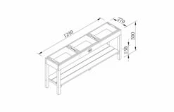 AXI Activiteiten Tafel Met 3 Bakken Naturel Bruin -OUTDOOR SPEELGOED Winkel activiteiten tafel met 3 bakken naturel bruin 4