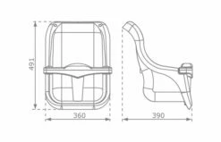 KBT Babyzitje - 'luxe' - PH - Groen/groen -OUTDOOR SPEELGOED Winkel afmetingen babyschommelzitje