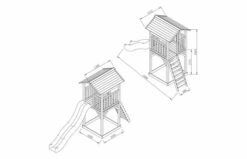 AXI Beach Tower Speeltoren Bruin -OUTDOOR SPEELGOED Winkel beach tower speeltoren bruin groene glijbaan 1 1