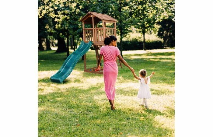 AXI Beach Tower Speeltoren Bruin Groene Glijbaan 7 AXI Beach Tower Speeltoren Bruin Groene Glijbaan - Afbeelding 5