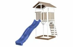 AXI Beach Tower Speeltoren Bruin/wit -OUTDOOR SPEELGOED Winkel beach tower speeltoren bruinwit blauwe glijbaan