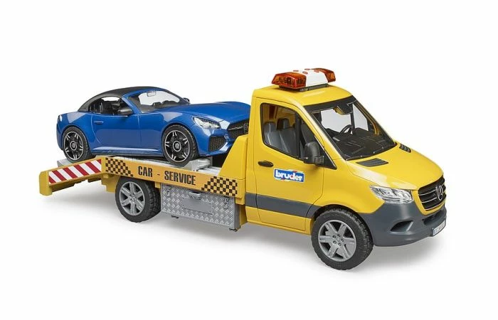 Bruder 2675 Mercedes Benz Sprinter Autotransporter Met Roadster 5 Bruder 2675 Mercedes Benz Sprinter Autotransporter Met Roadster - Afbeelding 3