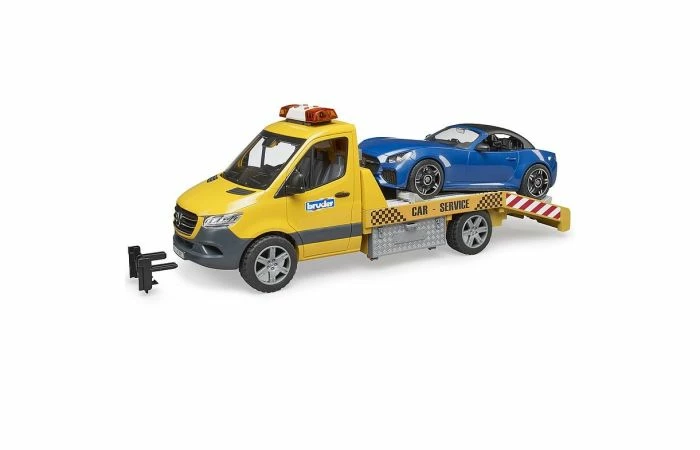 Bruder 2675 Mercedes Benz Sprinter Autotransporter Met Roadster 6 Bruder 2675 Mercedes Benz Sprinter Autotransporter Met Roadster - Afbeelding 4