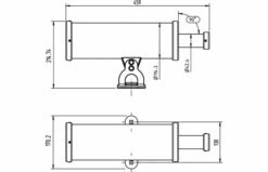 KBT Telescoop 'X' Rvs- White Rhino -OUTDOOR SPEELGOED Winkel bouwtekening van de rvs telescoop