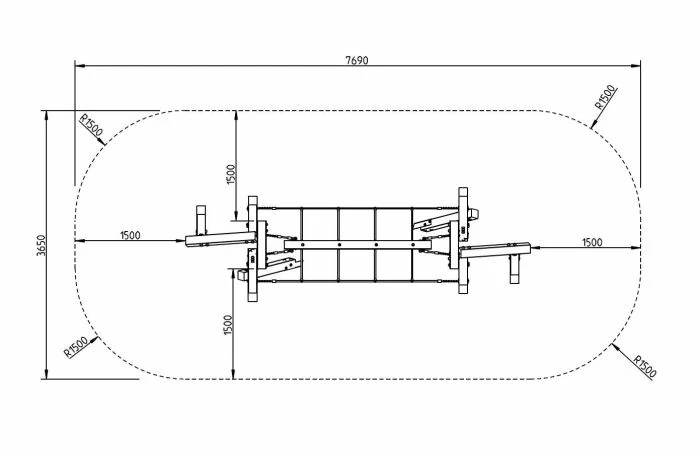 White Rhino Brug Freestanding 4 White Rhino Brug Freestanding - Afbeelding 2