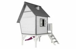AXI Cabin XL Speelhuis Grijs/wit Met Glijbaan 21 AXI Cabin XL Speelhuis Grijs/wit Met Glijbaan -OUTDOOR SPEELGOED Winkel cabin xl speelhuis grijswit paarse glijbaan 2