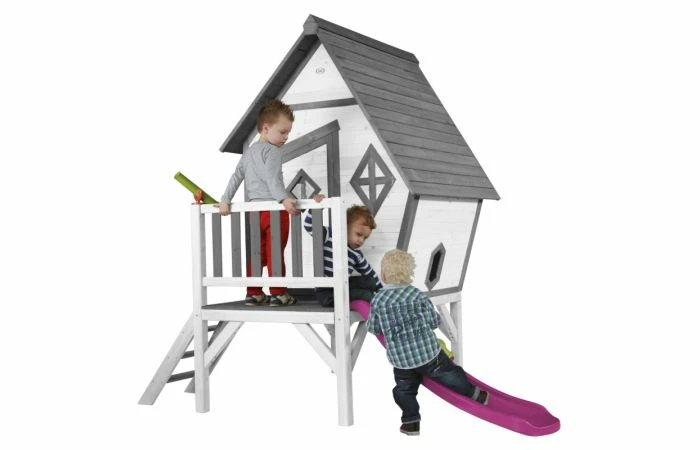 AXI Cabin XL Speelhuis Grijs/wit Met Glijbaan 10 AXI Cabin XL Speelhuis Grijs/wit Met Glijbaan - Afbeelding 8