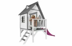 AXI Cabin XL Speelhuis Grijs/wit Met Glijbaan 19 AXI Cabin XL Speelhuis Grijs/wit Met Glijbaan -OUTDOOR SPEELGOED Winkel cabin xl speelhuis grijswit paarse glijbaan 4