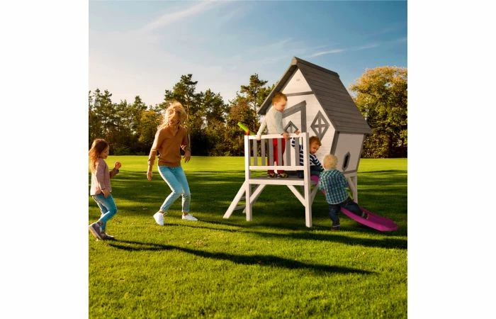 AXI Cabin XL Speelhuis Grijs/wit Met Glijbaan 13 AXI Cabin XL Speelhuis Grijs/wit Met Glijbaan - Afbeelding 11