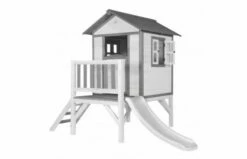 AXI Lodge XL Speelhuis Klassiek Met Glijbaan (grijs/wit) -OUTDOOR SPEELGOED Winkel ce258948ccccddaabb33cf985343e7de44469e6132f2c1b13bcfb831b83d8770