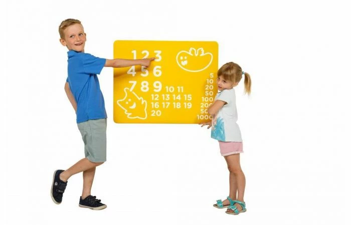 KBT HDPE Speelpaneel 'nummers' - Geel 4 KBT HDPE Speelpaneel 'nummers' - Geel - Afbeelding 2