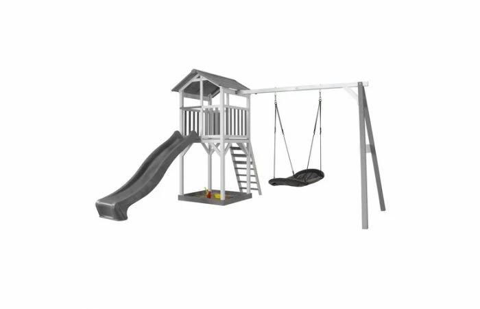 Axi Beach Tower Met Roxy Nestschommel (grijs/wit) 4 Axi Beach Tower Met Roxy Nestschommel (grijs/wit) - Afbeelding 2
