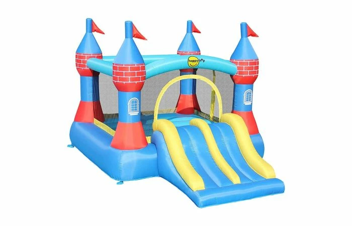 Happy Hop Springkussen Met Dubbele Glijbaan 3 Happy Hop Springkussen Met Dubbele Glijbaan