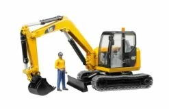 Bruder 2466 CAT Minibagger Met Speelfiguur