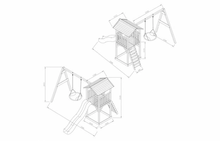 Axi Beach Tower Met Summer Nestschommel (grijs/wit) 6 Axi Beach Tower Met Summer Nestschommel (grijs/wit) - Afbeelding 4