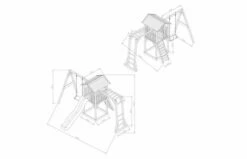 Axi Beach Tower Met Klimrek En Enkele Schommel (grijs/wit) -OUTDOOR SPEELGOED Winkel ee697120c1ab5918cc0856c79f460c115a1ad4ffe47e08cecabe97c47d0f278f