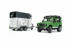 Voorkant 21 Bruder 2592 Land Rover Met Paardentrailer