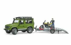 Bruder 2589 Land Rover Defender, Trailer + Scrambler Ducati Full Throttle -OUTDOOR SPEELGOED Winkel geel 3