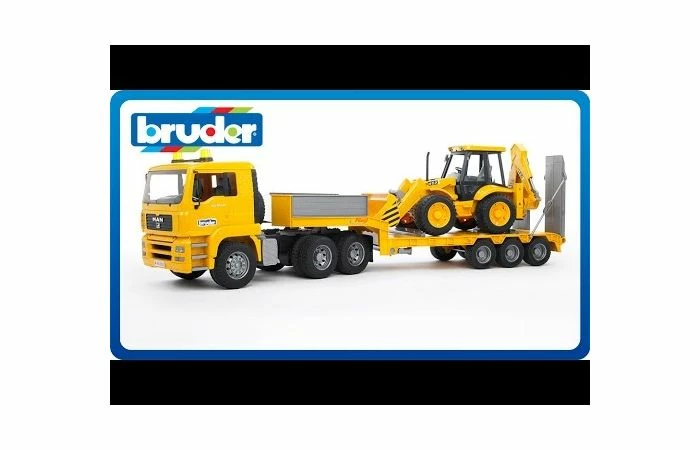 Bruder 2776 MAN Dieplader Met JCB 7 Bruder 2776 MAN Dieplader Met JCB - Afbeelding 5
