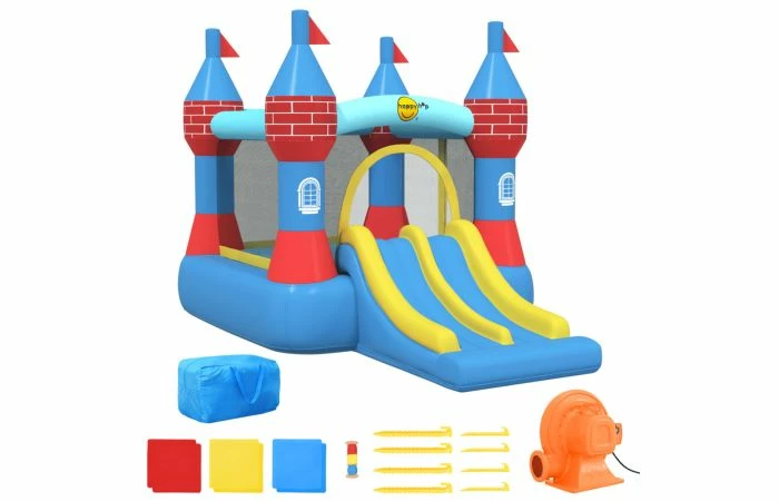 Happy Hop Springkussen Met Dubbele Glijbaan 4 Happy Hop Springkussen Met Dubbele Glijbaan - Afbeelding 2