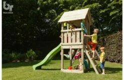 Blue Rabbit Speeltoren Kiosk 150 Cm Hout Pakket -OUTDOOR SPEELGOED Winkel kiosk blue rabbit playtower wood swing slide 2 0