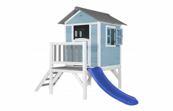 AXI Lodge XL Speelhuis Caribisch Blauw Met Glijbaan 4 AXI Lodge XL Speelhuis Caribisch Blauw Met Glijbaan - Afbeelding 2