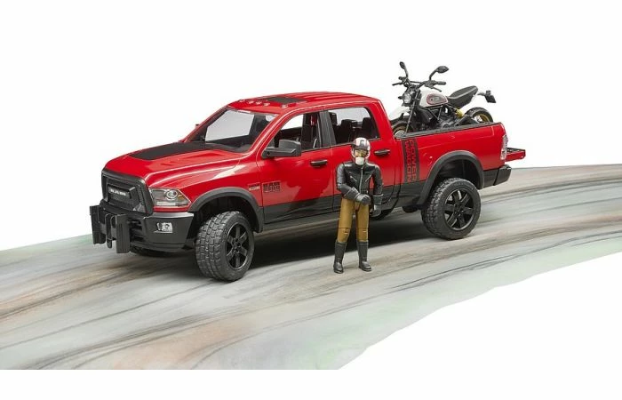 Bruder 2502 RAM 25 Power Wagon, Scrambler Ducati Desert Sled En Bestuurder 3 Bruder 2502 RAM 25 Power Wagon, Scrambler Ducati Desert Sled En Bestuurder