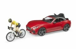 Bruder 3485 Roadster Met Racefiets En Fietser -OUTDOOR SPEELGOED Winkel rooie