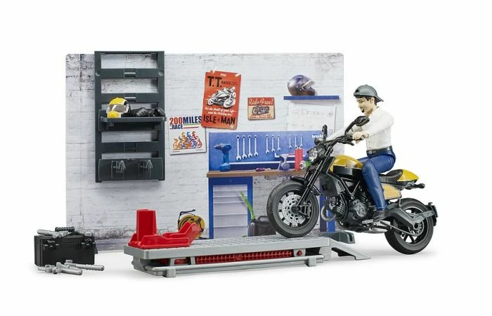 Bruder 62102 Motorfiets Service Scrambler Ducati Full Throttle 4 Bruder 62102 Motorfiets Service Scrambler Ducati Full Throttle - Afbeelding 2