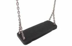 KBT Schommelzitje Rubber Curve Zwart Extra Breed Gegalvaniseerde Kettingen 2.0 M -OUTDOOR SPEELGOED Winkel schommelzitje rubber curve zwart extra breed met r 1 1