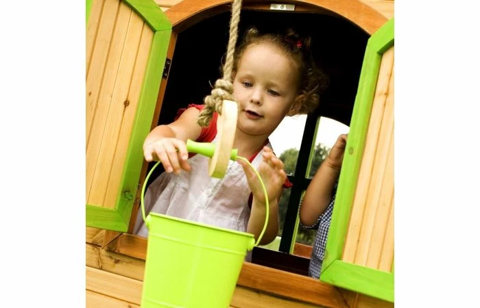 Axi Sophie Speelhuis Bruin/groen - Groene Glijbaan 7 Axi Sophie Speelhuis Bruin/groen - Groene Glijbaan - Afbeelding 5