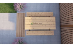 Outdoor Island Douglas Picknicktafel Model X -OUTDOOR SPEELGOED Winkel tafel u 9 foto