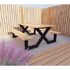 Outdoor Island Douglas Picknicktafel Model X -OUTDOOR SPEELGOED Winkel tafel x 2 foto