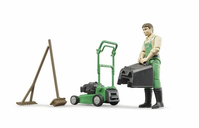 Bruder 62103 Tuinman Met Grasmaaier En Accessoires 4 Bruder 62103 Tuinman Met Grasmaaier En Accessoires - Afbeelding 2