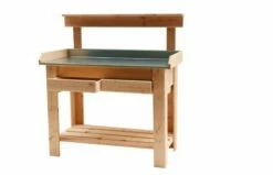 Woodvision Tuinwerktafel Douglas Met Zinken Blad